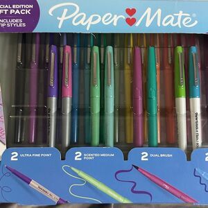 Paper Mate 24CT Felt Pens - Blue and White